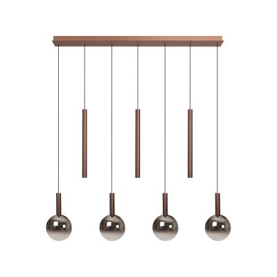 Lucide JASMINE - Pendant light - LED Dim. - CCT - 7x4W 2200K/3300K - Suitable for double-height spaces and high ceiling - Copper - Premium